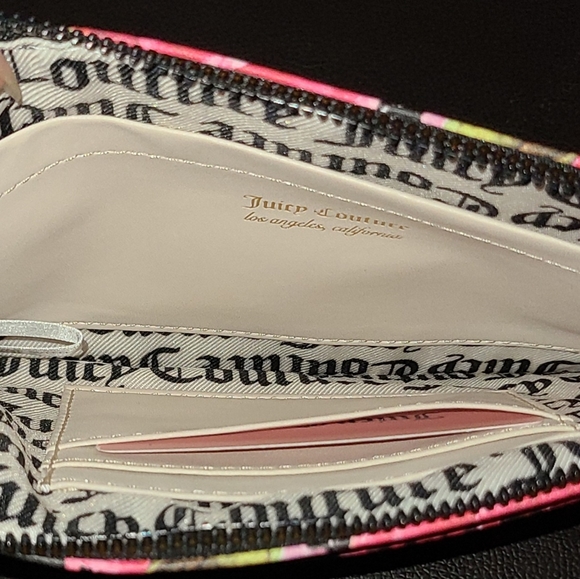 JUICY COUTURE FLORAL ROSES ROSE CLUTCH WRISTLET POUCH TRAVEL ID WALLET BAG 🌹 - Picture 13 of 16